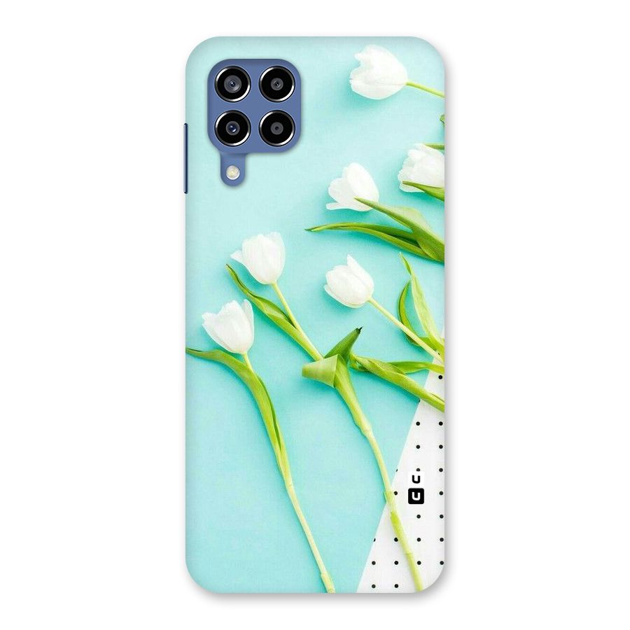 White Tulips Back Case for Galaxy M53 5G