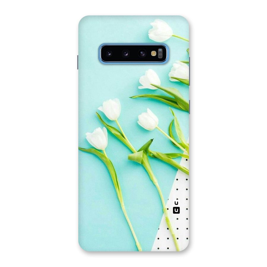 White Tulips Back Case for Galaxy S10 Plus