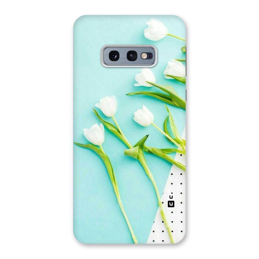 White Tulips Back Case for Galaxy S10e