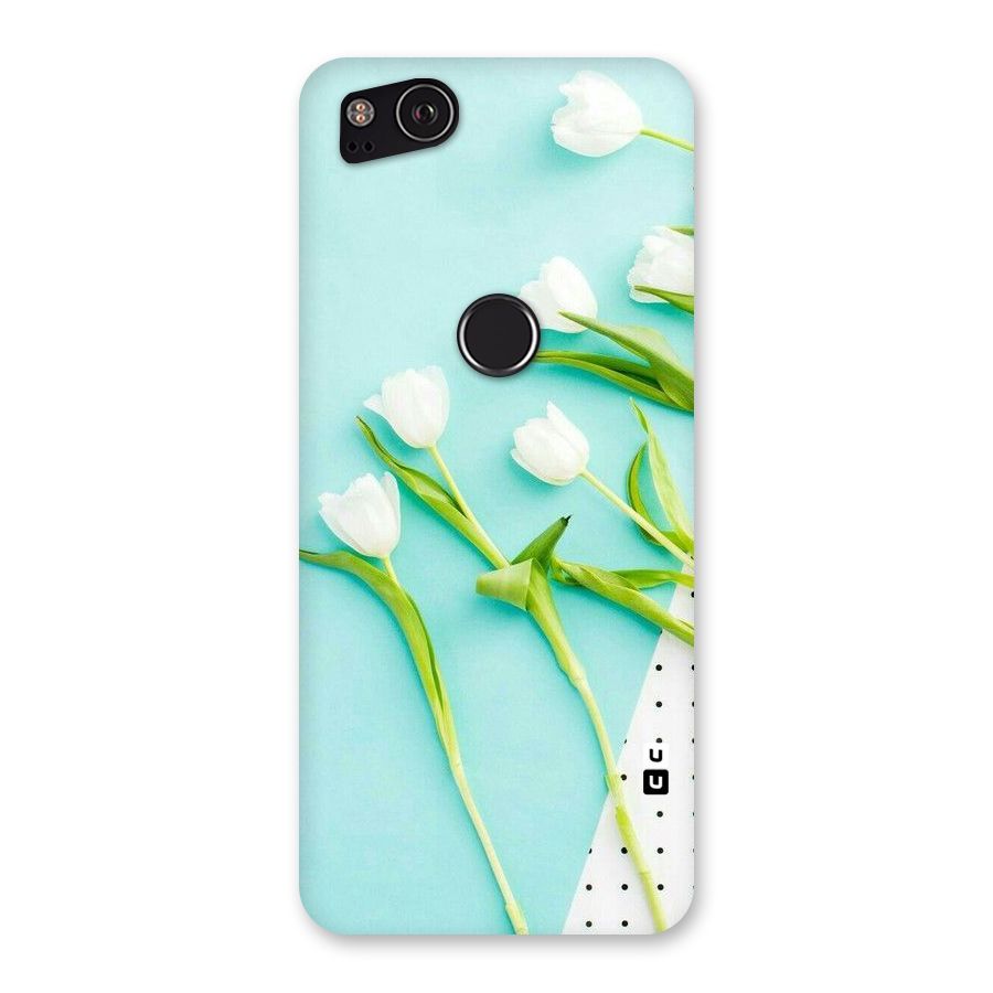 White Tulips Back Case for Google Pixel 2