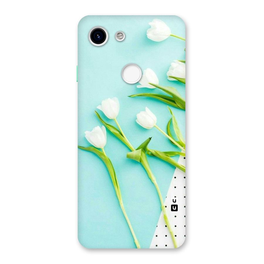 White Tulips Back Case for Google Pixel 3