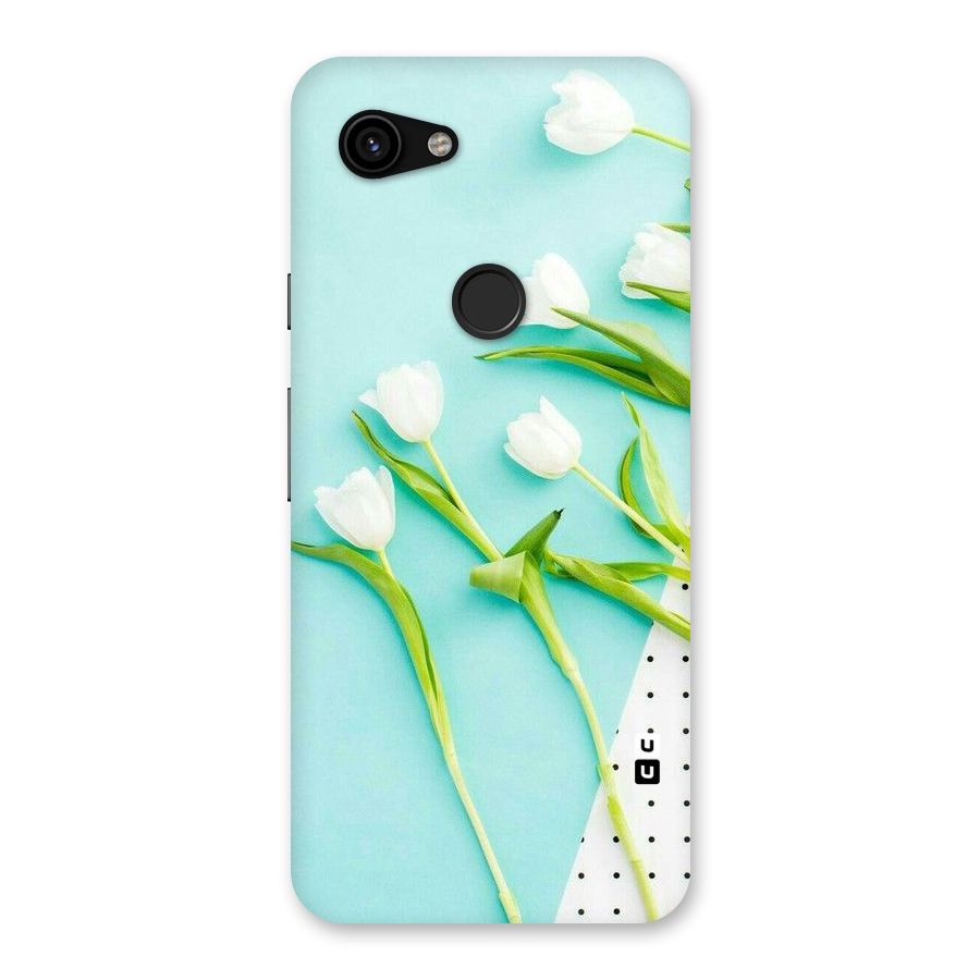 White Tulips Back Case for Google Pixel 3a
