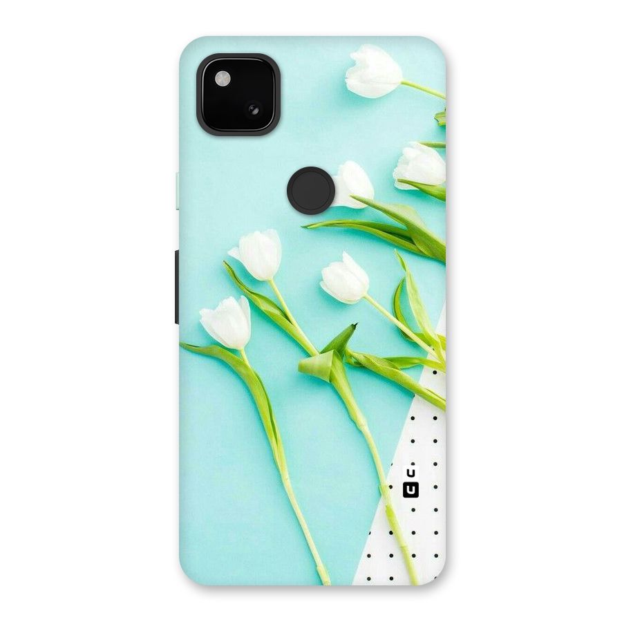 White Tulips Back Case for Google Pixel 4a