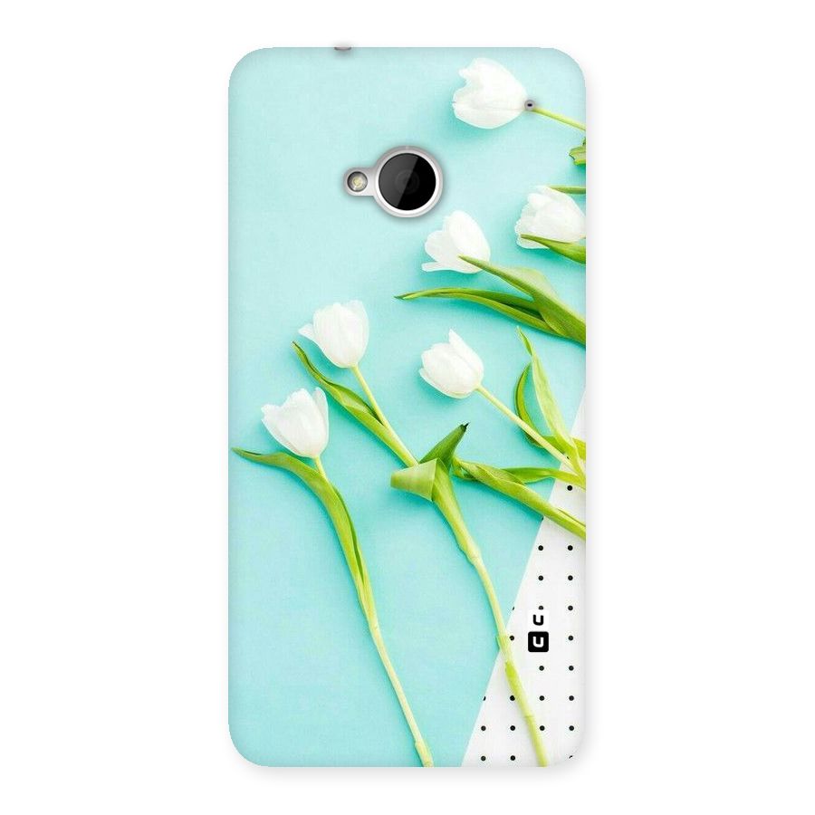 White Tulips Back Case for HTC One M7