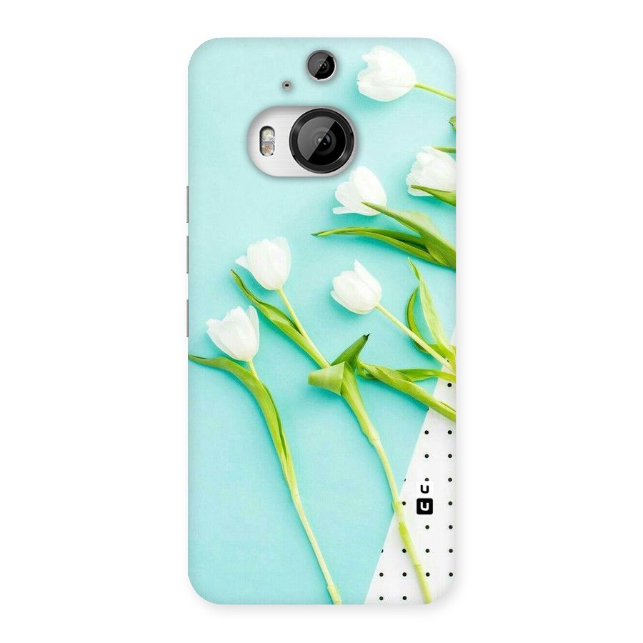 White Tulips Back Case for HTC One M9 Plus