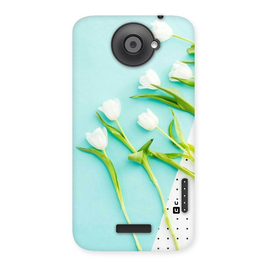 White Tulips Back Case for HTC One X