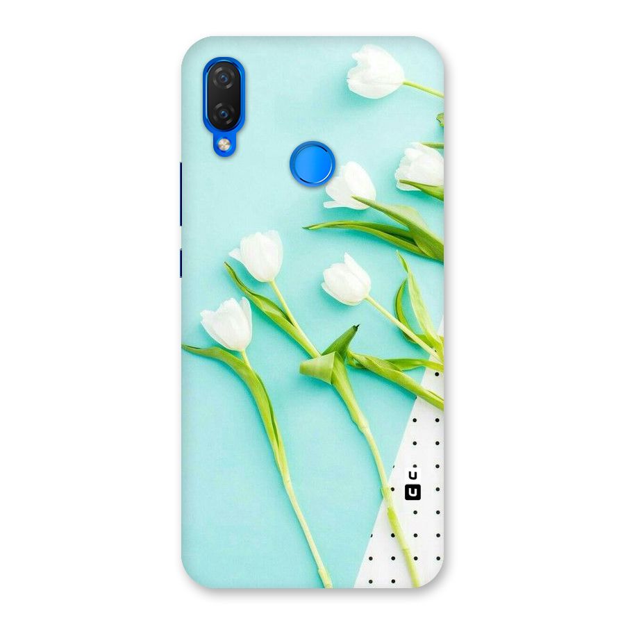 White Tulips Back Case for Huawei P Smart+