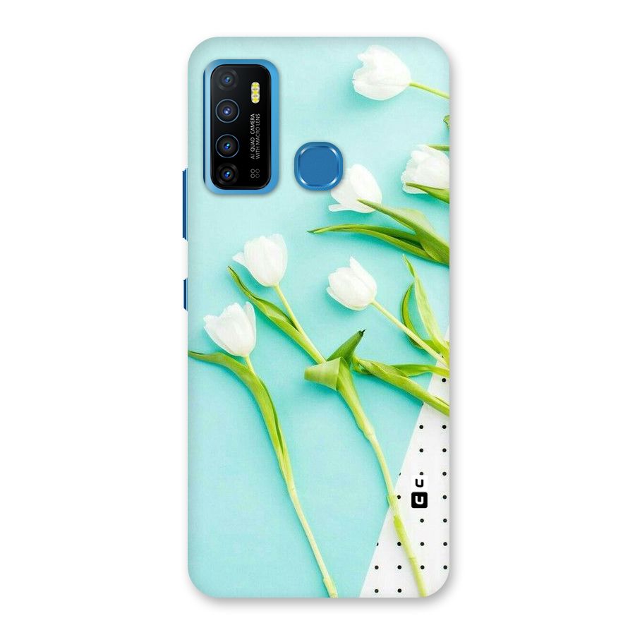 White Tulips Back Case for Infinix Hot 9