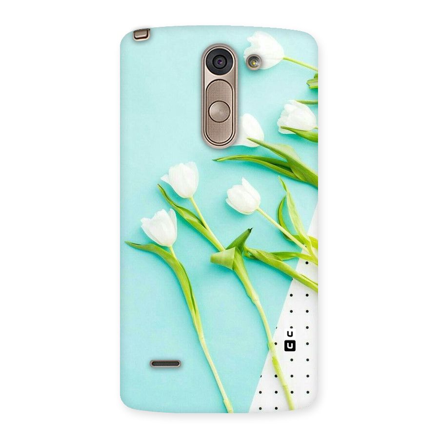 White Tulips Back Case for LG G3 Stylus