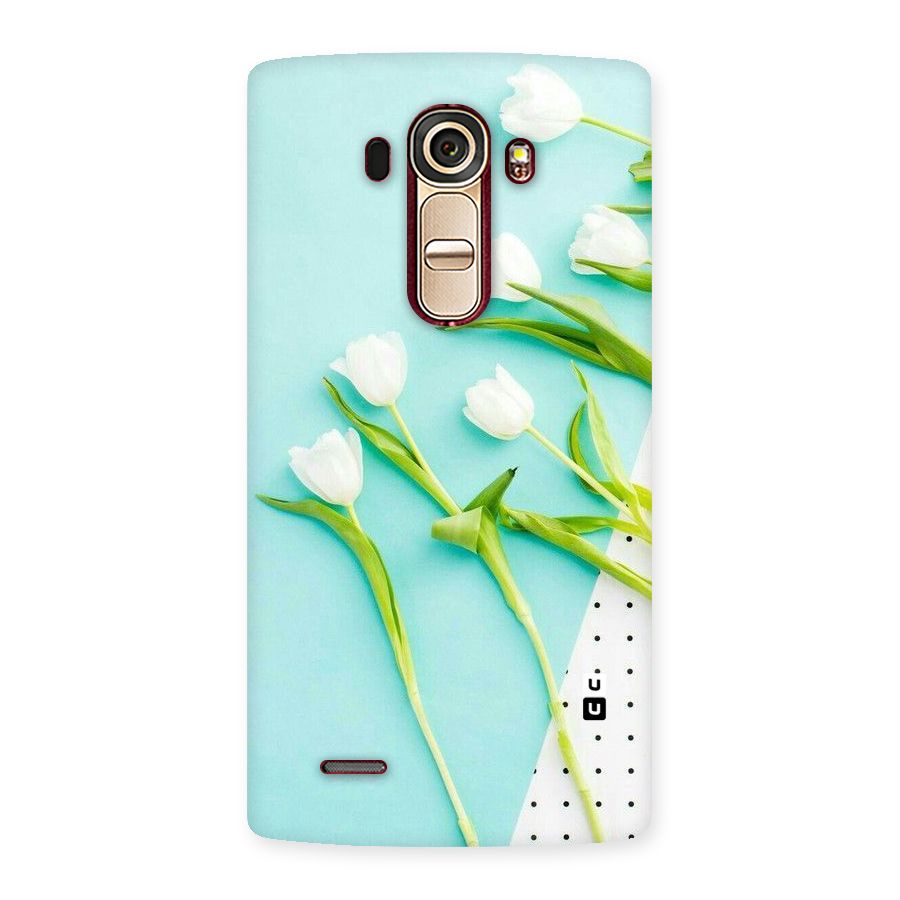 White Tulips Back Case for LG G4