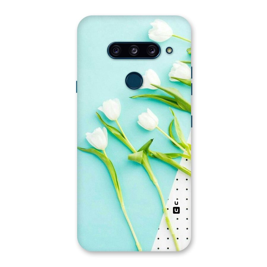 White Tulips Back Case for LG  V40 ThinQ