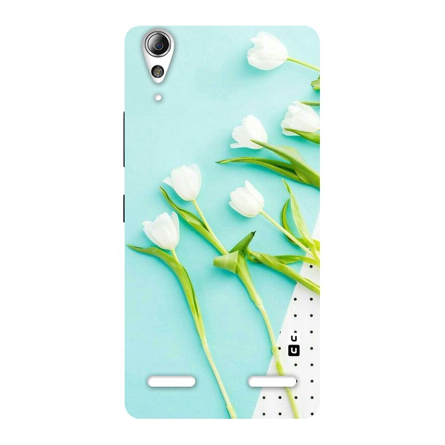 White Tulips Back Case for Lenovo A6000 Plus