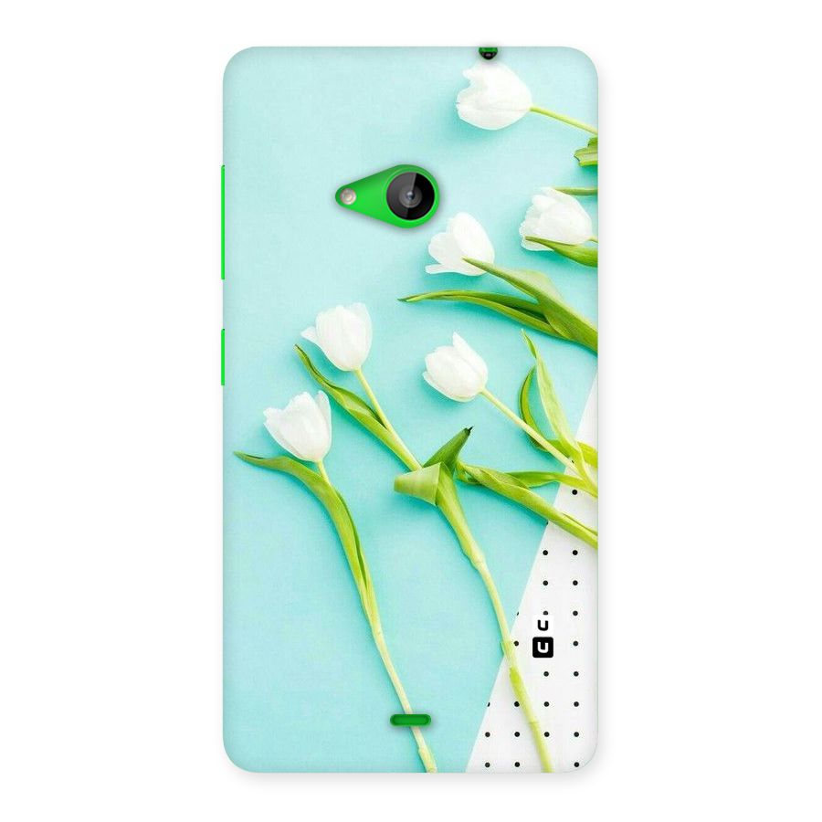 White Tulips Back Case for Lumia 535