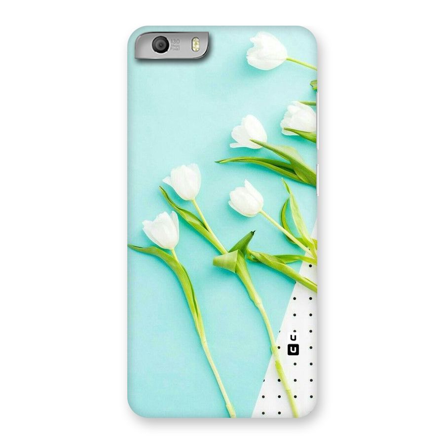 White Tulips Back Case for Micromax Canvas Knight 2