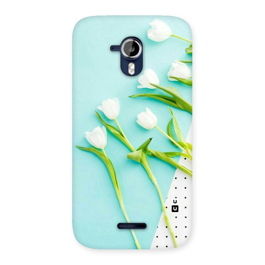 White Tulips Back Case for Micromax Canvas Magnus A117