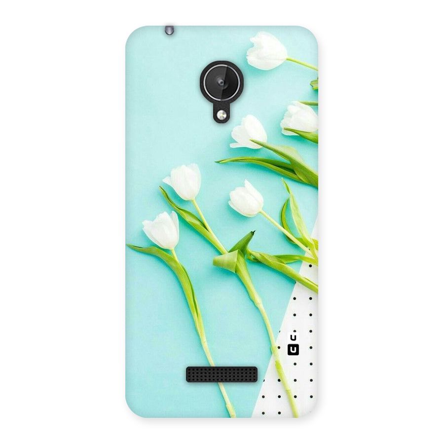 White Tulips Back Case for Micromax Canvas Spark Q380