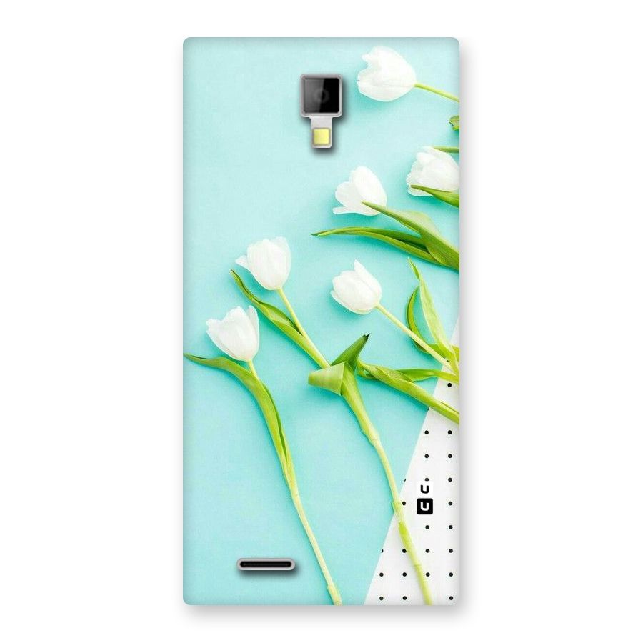 White Tulips Back Case for Micromax Canvas Xpress A99