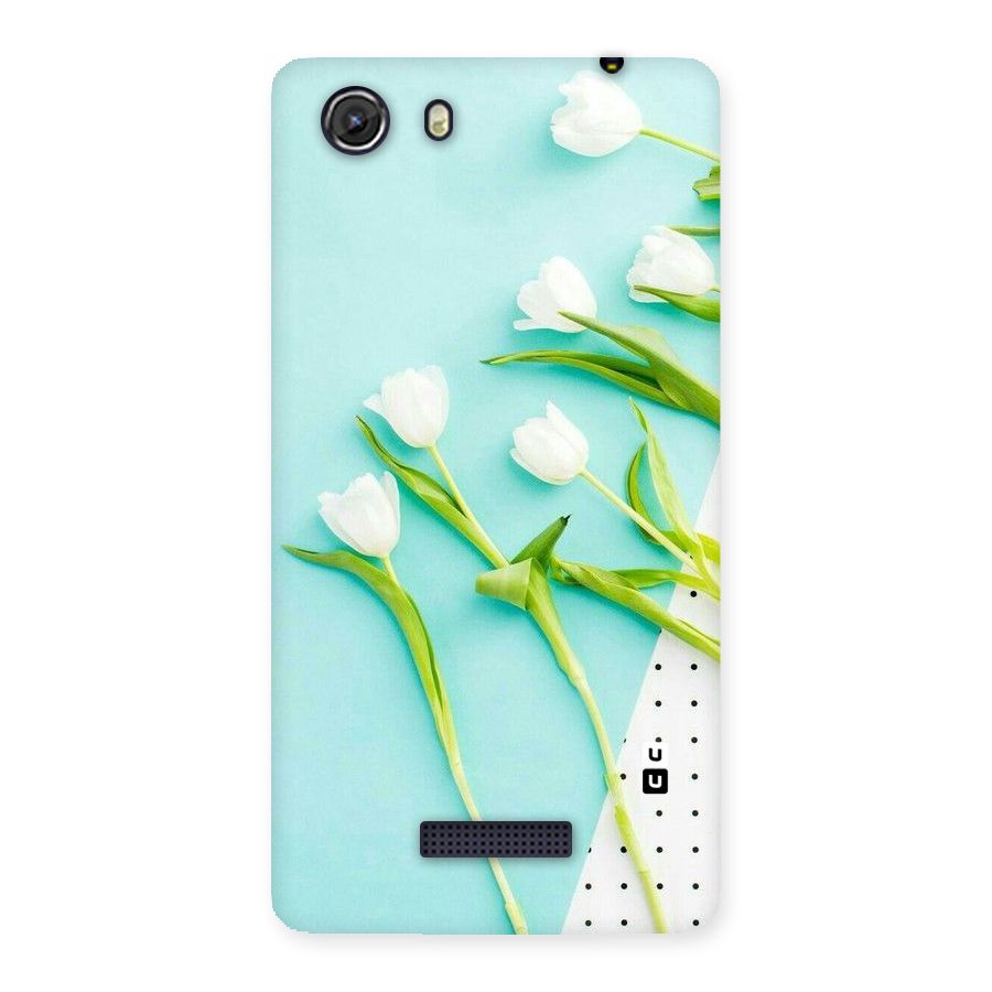 White Tulips Back Case for Micromax Unite 3