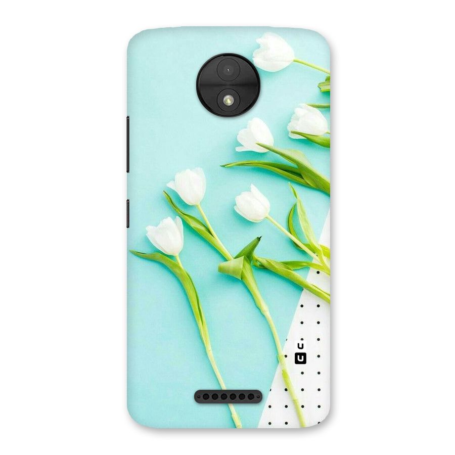 White Tulips Back Case for Moto C