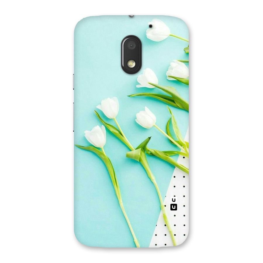 White Tulips Back Case for Moto E3 Power