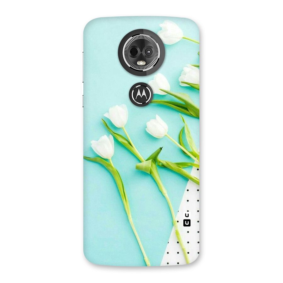 White Tulips Back Case for Moto E5 Plus