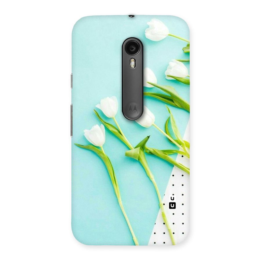 White Tulips Back Case for Moto G3