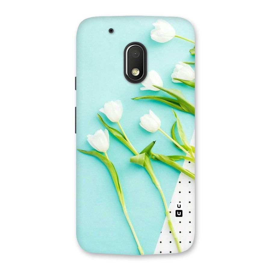 White Tulips Back Case for Moto G4 Play