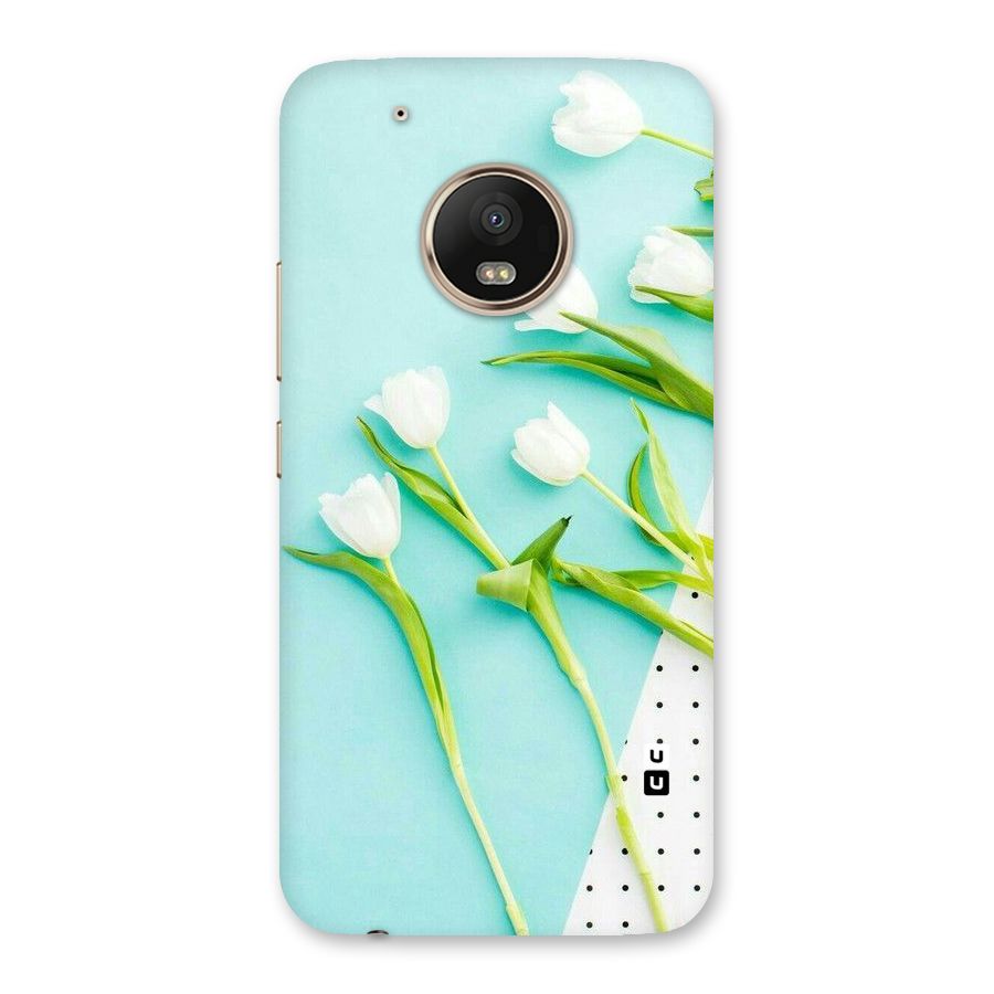White Tulips Back Case for Moto G5 Plus