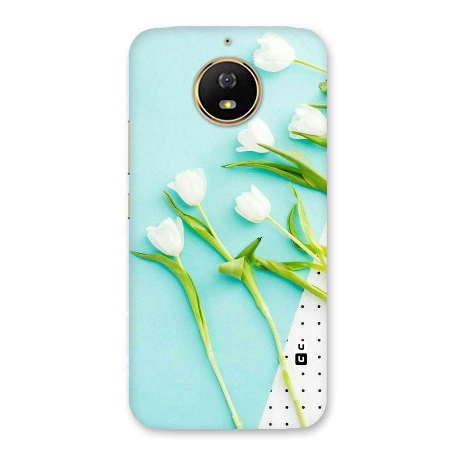 White Tulips Back Case for Moto G5s