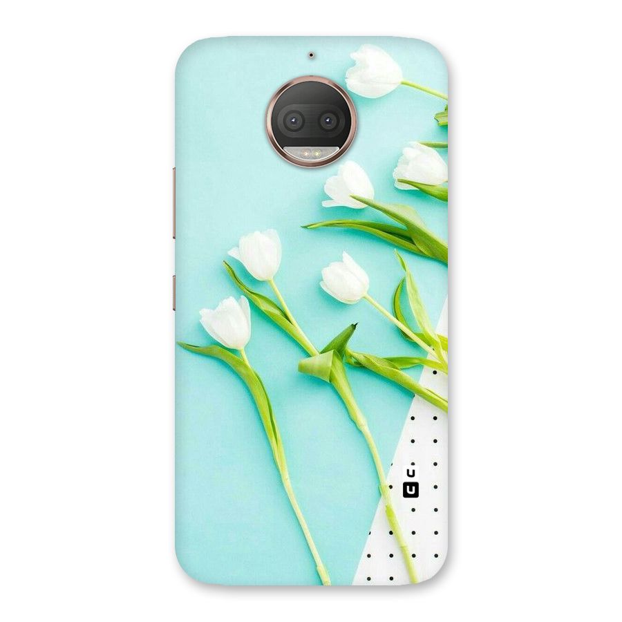 White Tulips Back Case for Moto G5s Plus