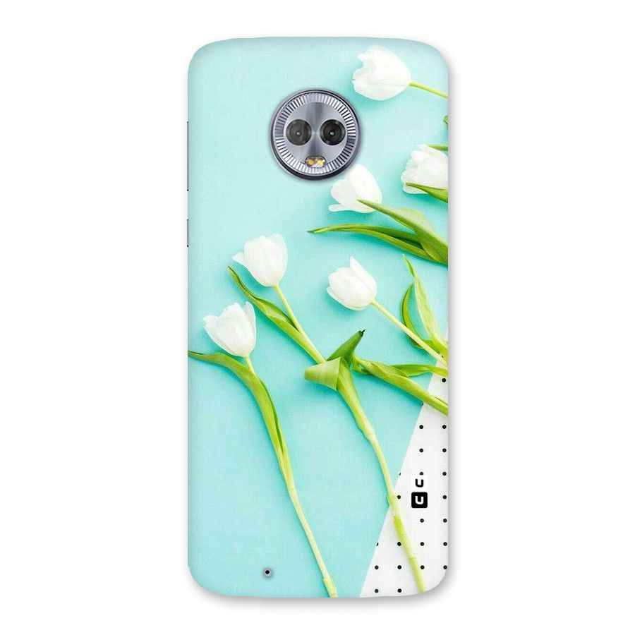 White Tulips Back Case for Moto G6