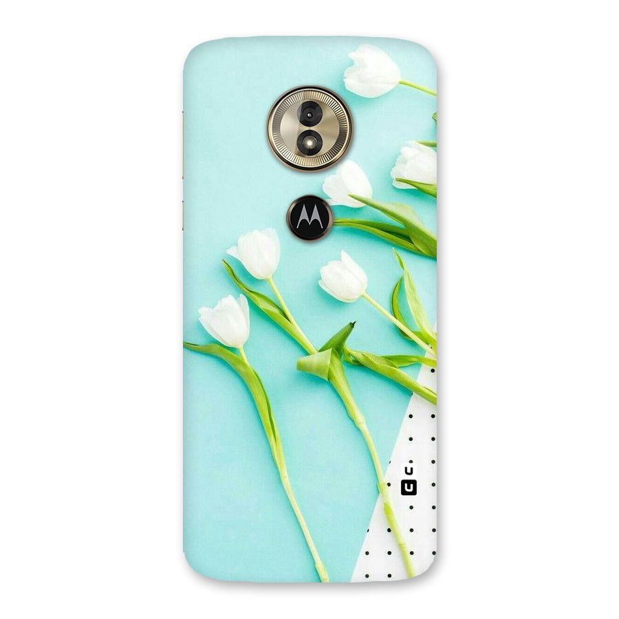 White Tulips Back Case for Moto G6 Play