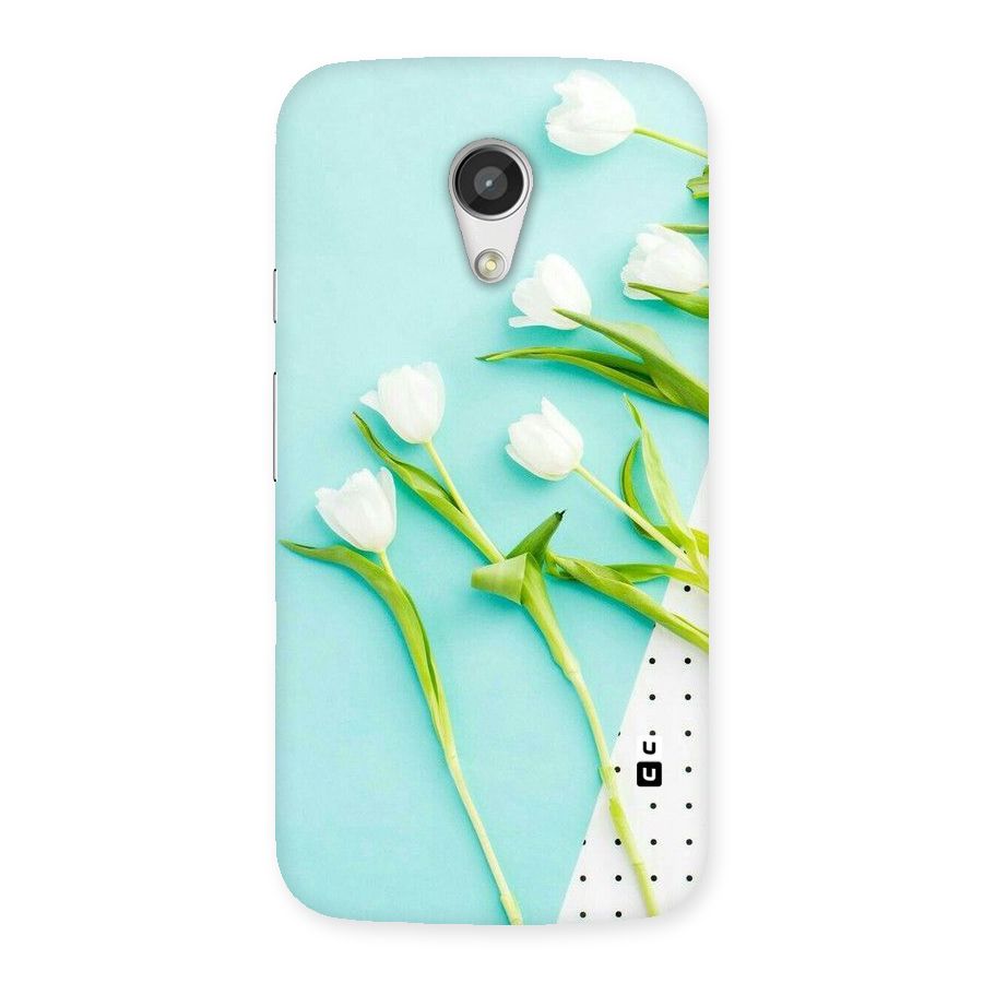 White Tulips Back Case for Moto G 2nd Gen