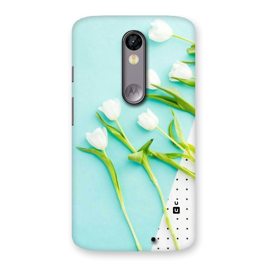 White Tulips Back Case for Moto X Force