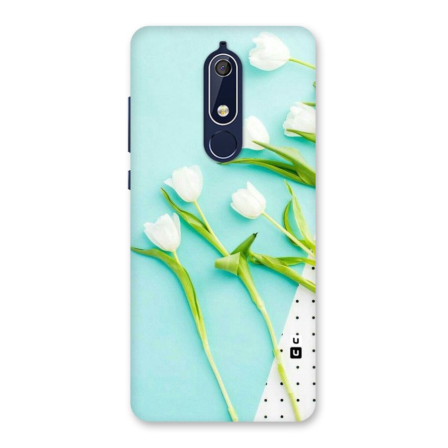 White Tulips Back Case for Nokia 5.1