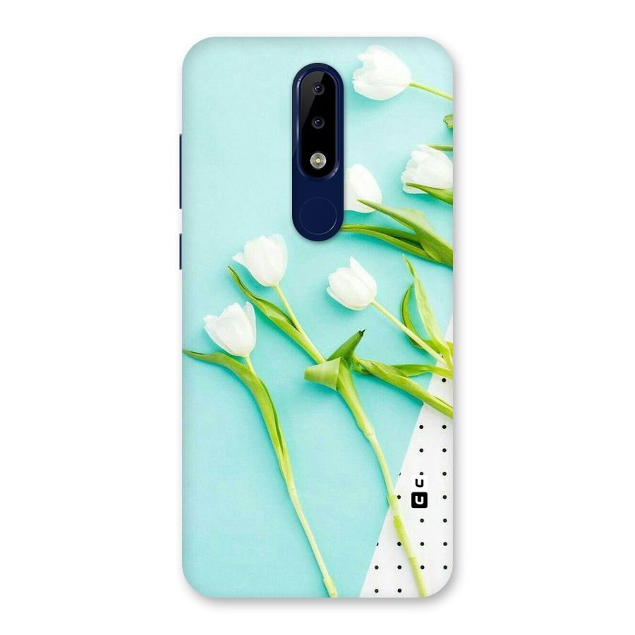 White Tulips Back Case for Nokia 5.1 Plus