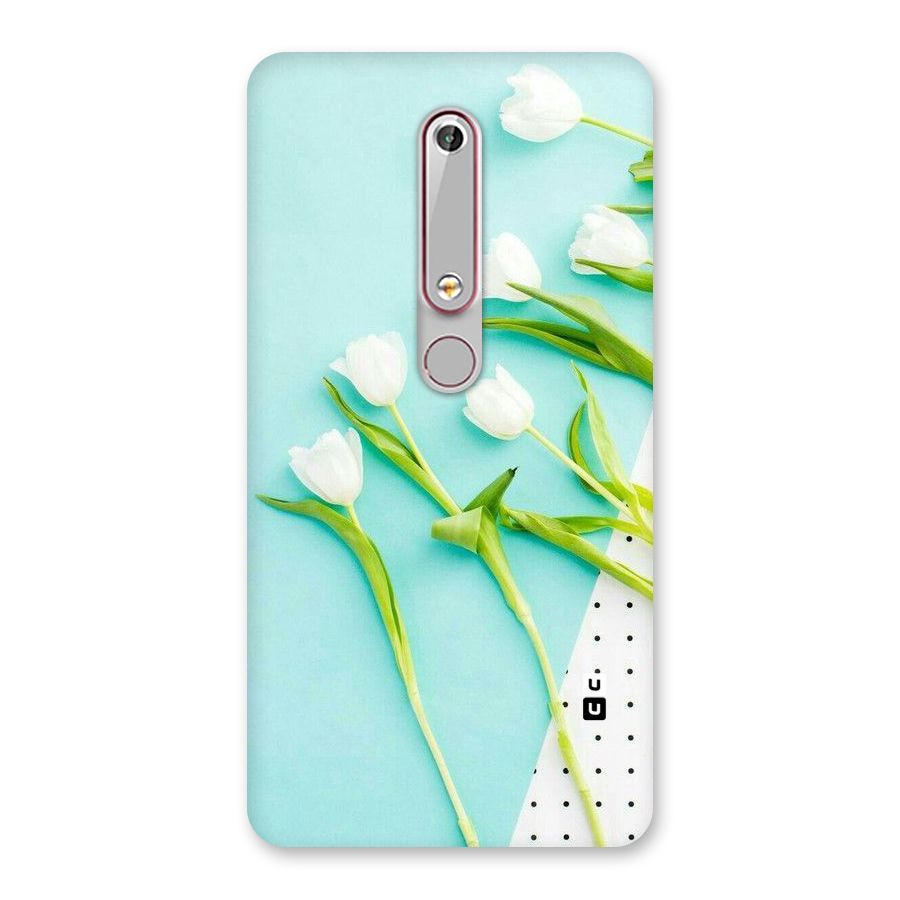 White Tulips Back Case for Nokia 6.1