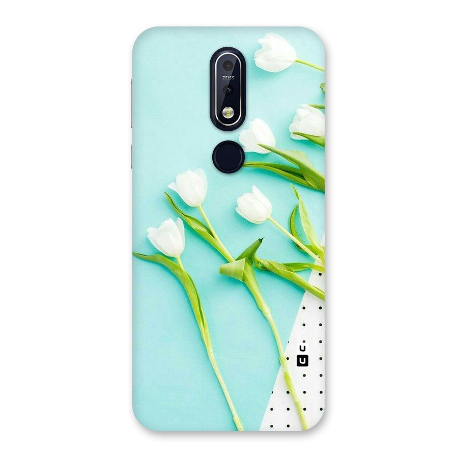 White Tulips Back Case for Nokia 7.1