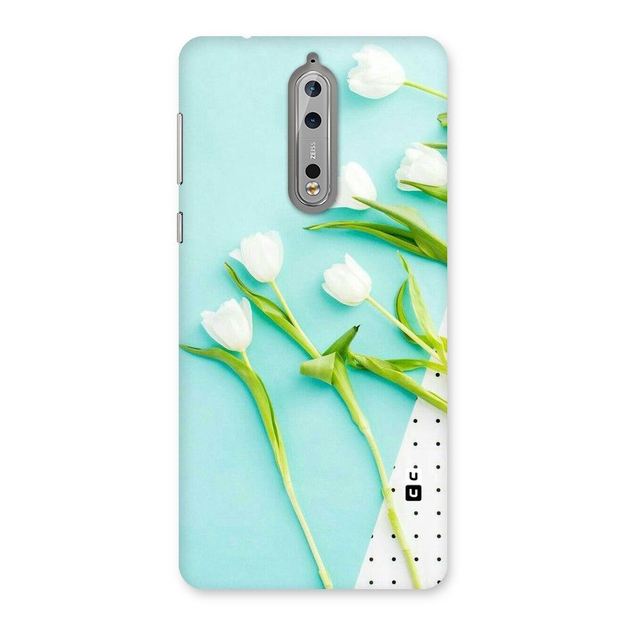 White Tulips Back Case for Nokia 8