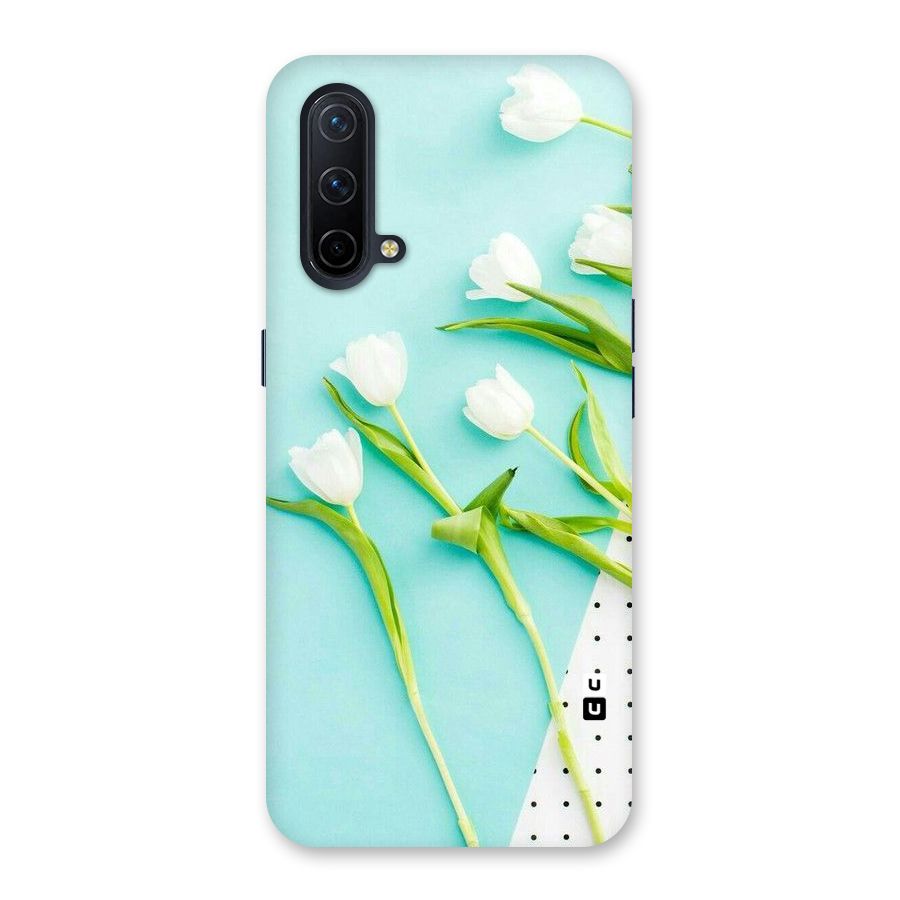 White Tulips Back Case for OnePlus Nord CE 5G