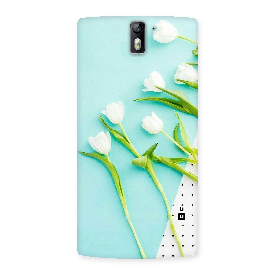 White Tulips Back Case for One Plus One