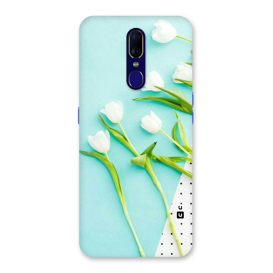 White Tulips Back Case for Oppo F11