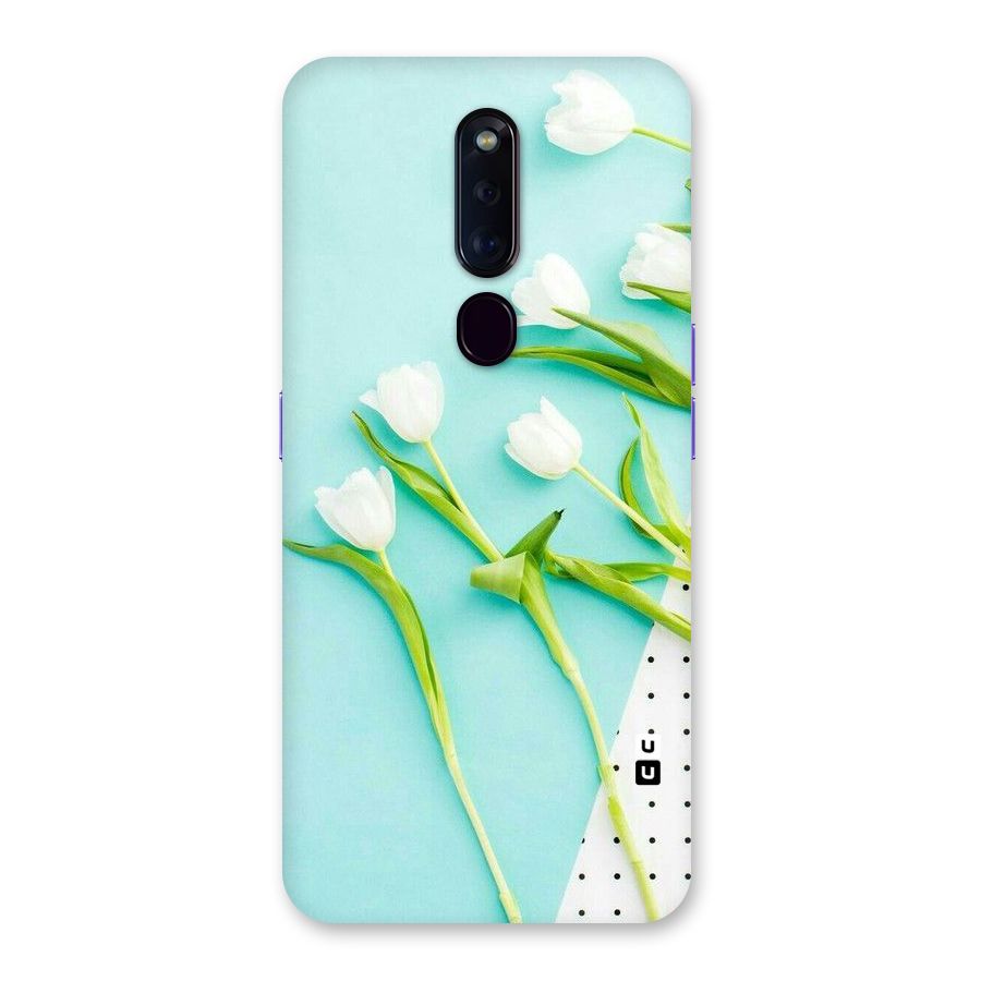 White Tulips Back Case for Oppo F11 Pro