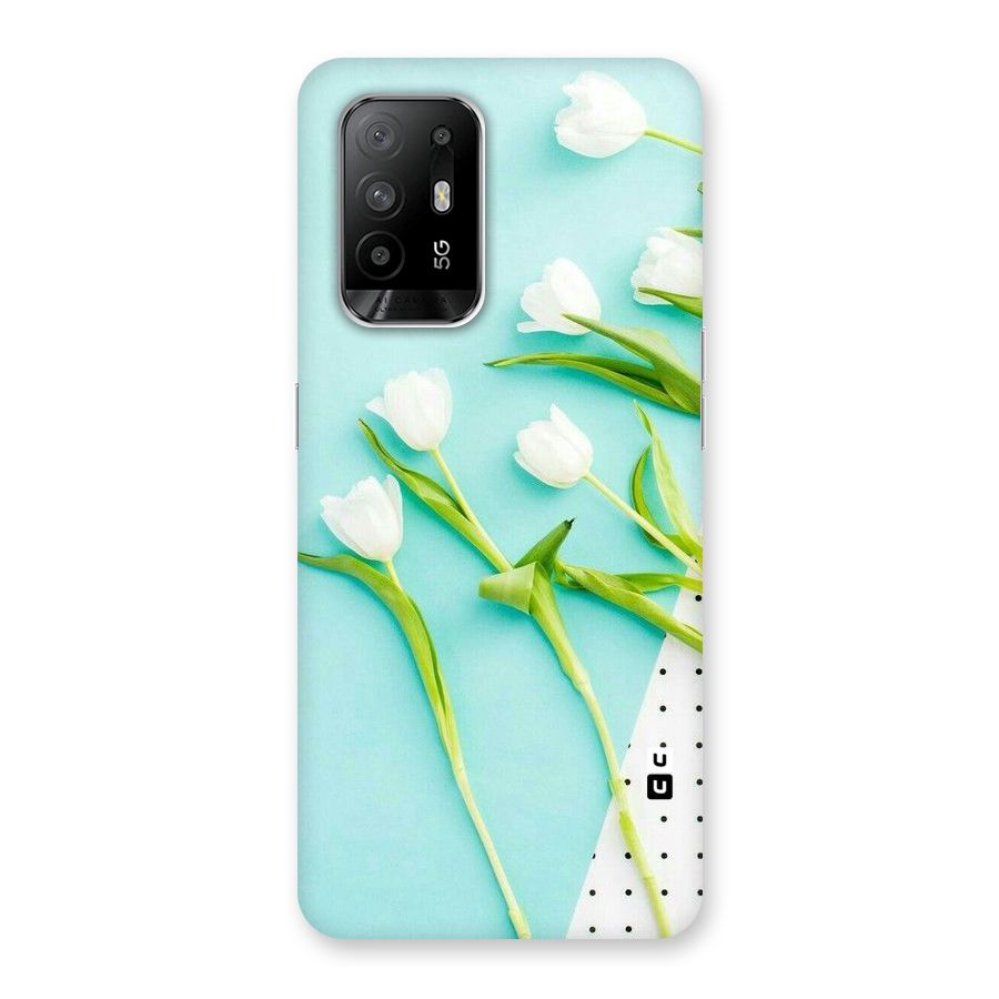 White Tulips Back Case for Oppo F19 Pro Plus 5G