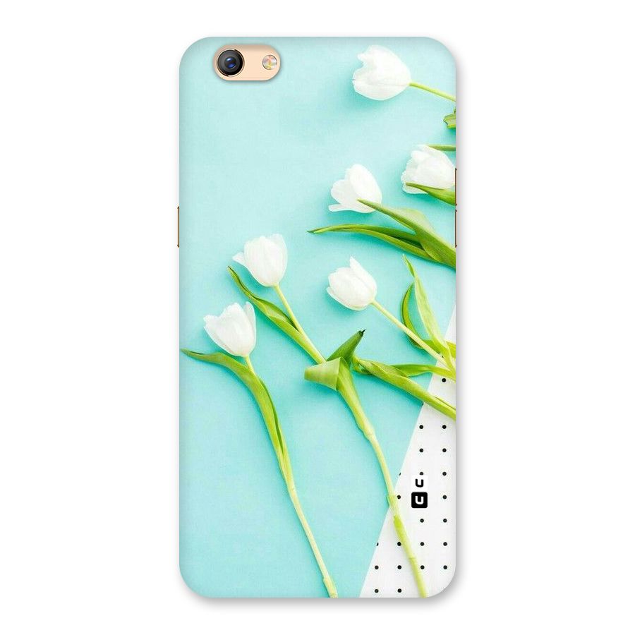 White Tulips Back Case for Oppo F3 Plus