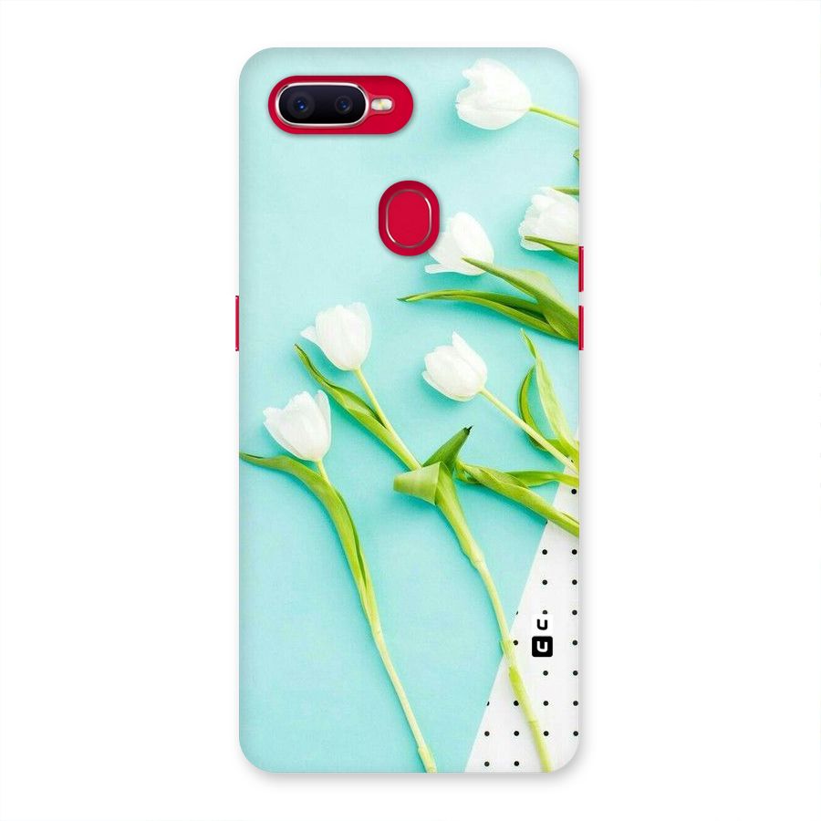 White Tulips Back Case for Oppo F9 Pro