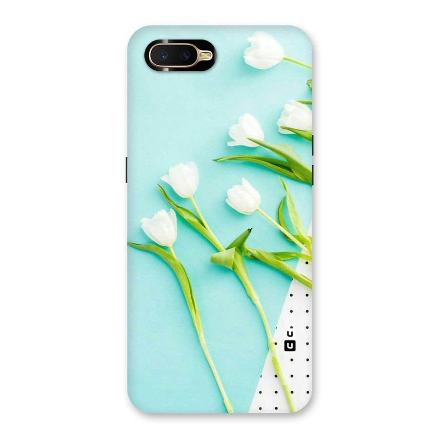 White Tulips Back Case for Oppo K1