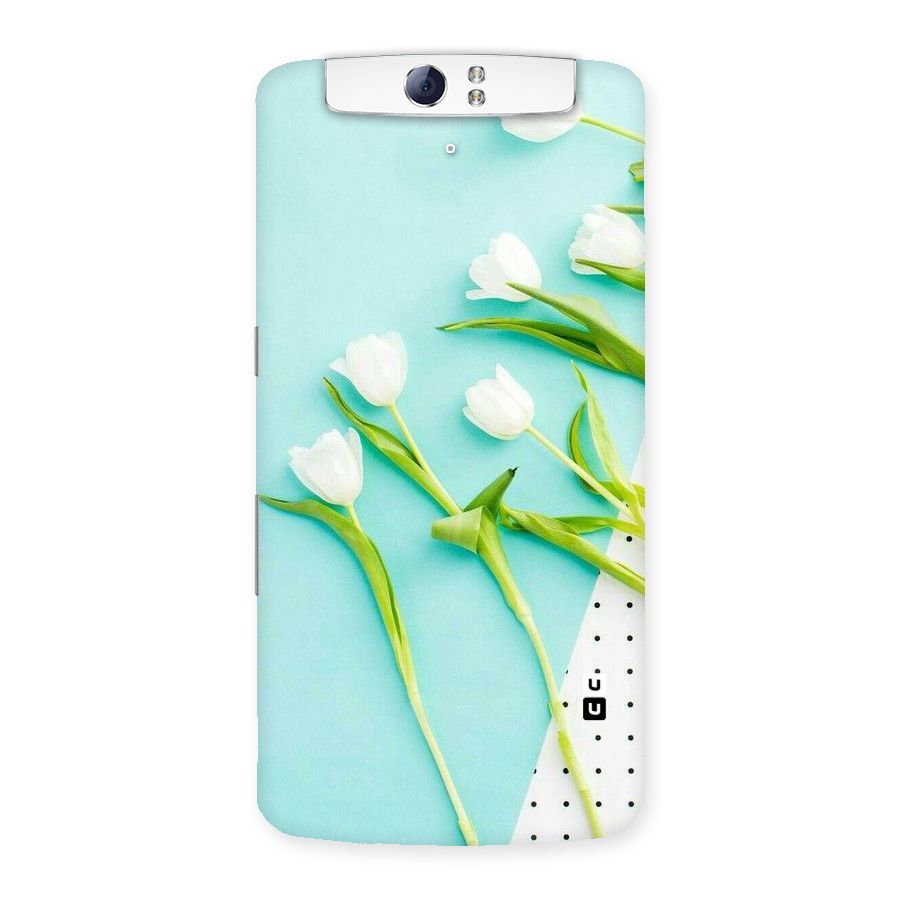 White Tulips Back Case for Oppo N1
