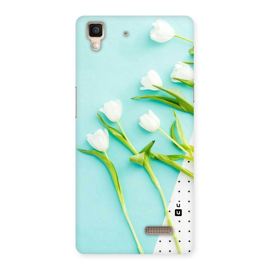White Tulips Back Case for Oppo R7