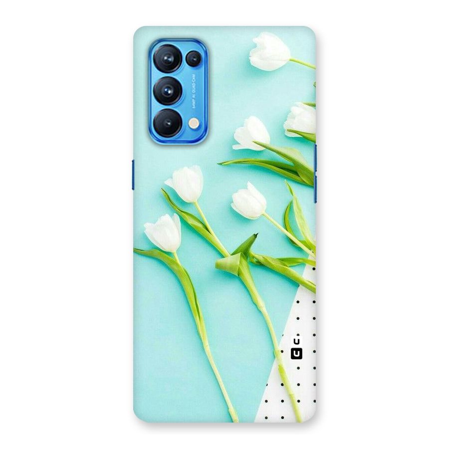 White Tulips Back Case for Oppo Reno5 Pro 5G